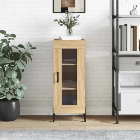 Aparador madera contrachapada color roble Sonoma 34,5x34x90 cm de vidaXL, Aparadores - Ref: Foro24-828807, Precio: 62,29 €, D...