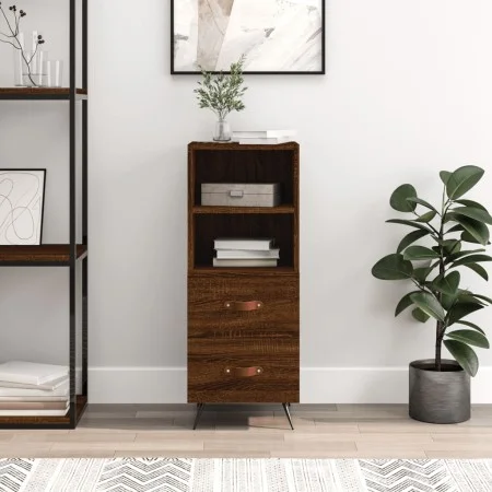 Oak brown engineered wood sideboard 34.5x34x90 cm by vidaXL, Sideboards - Ref: Foro24-828643, Price: 48,47 €, Discount: %