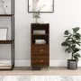 Oak brown engineered wood sideboard 34.5x34x90 cm by vidaXL, Sideboards - Ref: Foro24-828643, Price: 48,47 €, Discount: %