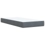 Cama box spring con colchón terciopelo gris oscuro 80x200 cm