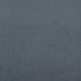Cama box spring con colchón terciopelo gris oscuro 80x200 cm