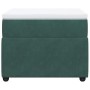 Cama box spring con colchón terciopelo verde oscuro 80x200 cm