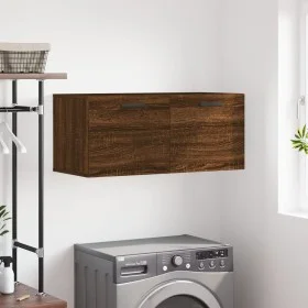 Oak brown engineered wood wall cabinet 80x36.5x35 cm by vidaXL, Lockers and storage cabinets - Ref: Foro24-830091, Price: 50,...