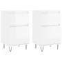Sideboards 2 pcs glossy white engineered wood 40x35x70 cm by vidaXL, Sideboards - Ref: Foro24-831153, Price: 93,81 €, Discoun...