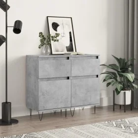Sideboards 2 pcs concrete gray engineered wood 40x35x70 cm by vidaXL, Sideboards - Ref: Foro24-831157, Price: 63,31 €, Discou...