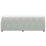 Cama box spring con colchón terciopelo gris claro 90x190 cm