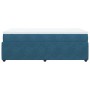 Cama box spring con colchón terciopelo azul oscuro 90x190 cm