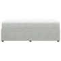 Cama box spring con colchón terciopelo gris claro 90x190 cm