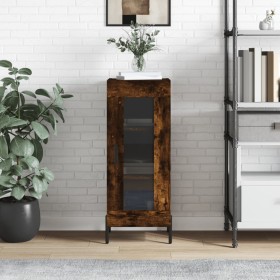 Aparador madera de ingeniería roble ahumado 34,5x34x90 cm de vidaXL, Aparadores - Ref: Foro24-828809, Precio: 63,08 €, Descue...