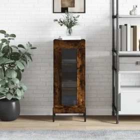 Smoked oak engineered wood sideboard 34.5x34x90 cm by vidaXL, Sideboards - Ref: Foro24-828809, Price: 62,29 €, Discount: %