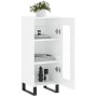 Aparador de madera contrachapada blanco brillante 34,5x34x90 cm de vidaXL, Aparadores - Ref: Foro24-828822, Precio: 69,74 €, ...