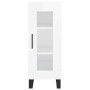 Aparador de madera contrachapada blanco brillante 34,5x34x90 cm de vidaXL, Aparadores - Ref: Foro24-828822, Precio: 69,74 €, ...