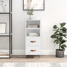 Glossy white plywood sideboard 34.5x34x90 cm by vidaXL, Sideboards - Ref: Foro24-828638, Price: 56,70 €, Discount: %