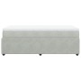 Cama box spring con colchón terciopelo gris claro 100x200 cm