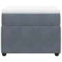 Cama box spring con colchón terciopelo gris oscuro 100x200 cm