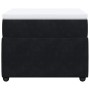 Cama box spring con colchón terciopelo negro 100x200 cm
