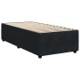 Cama box spring con colchón terciopelo negro 100x200 cm