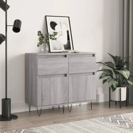 Sideboards 2 units engineered wood Sonoma grey 40x35x70 cm by vidaXL, Sideboards - Ref: Foro24-831161, Price: 65,35 €, Discou...