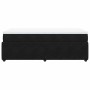 Cama box spring con colchón terciopelo negro 100x200 cm