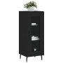 Aparador de madera contrachapada negro 34,5x34x90 cm de vidaXL, Aparadores - Ref: Foro24-828813, Precio: 63,02 €, Descuento: %