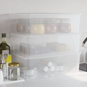 Cajas de almacenaje apilables 3 uds plástico 25 L Cajas de almacenaje apilables 3 uds plástico 25 L