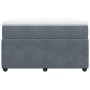 Cama box spring con colchón terciopelo gris oscuro 120x190 cm