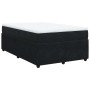 Cama box spring con colchón terciopelo negro 120x190 cm