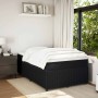 Cama box spring con colchón terciopelo negro 120x190 cm