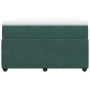 Cama box spring con colchón terciopelo verde oscuro 120x190 cm
