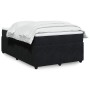Cama box spring con colchón terciopelo negro 120x200 cm