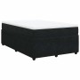 Cama box spring con colchón terciopelo negro 120x200 cm