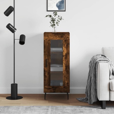 Sideboard aus geräuchertem Eichenholzwerkstoff, 34,5 x 34 x 90 cm von vidaXL, Sideboards - Ref: Foro24-828817, Preis: 61,01 €...