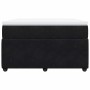 Cama box spring con colchón terciopelo negro 120x200 cm