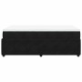 Cama box spring con colchón terciopelo negro 120x200 cm