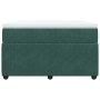 Cama box spring con colchón terciopelo verde oscuro 120x200 cm