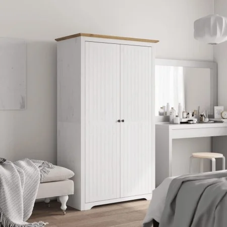 Armario BODO madera maciza de pino blanco marrón 99x53,5x173 cm by vidaXL, Wardrobes - Ref: Foro24-355060, Price: 256,99 €, D...