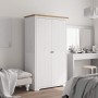 Armario BODO madera maciza de pino blanco marrón 99x53,5x173 cm by vidaXL, Wardrobes - Ref: Foro24-355060, Price: 260,54 €, D...