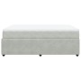 Cama box spring con colchón terciopelo gris claro 140x190 cm