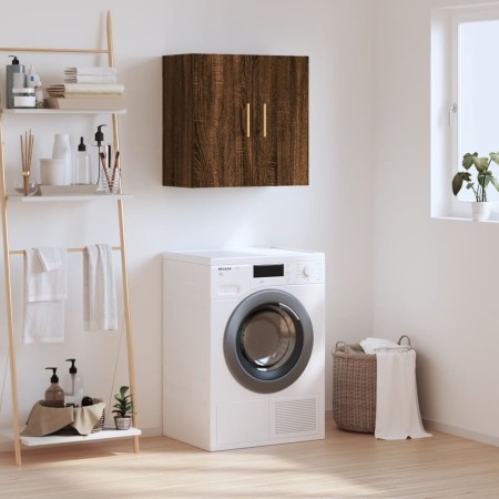 Oak brown engineered wood wall cabinet 60x31x60 cm by vidaXL, Lockers and storage cabinets - Ref: Foro24-829955, Price: 47,94...