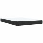 Cama box spring con colchón terciopelo negro 160x200 cm