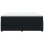 Cama box spring con colchón terciopelo negro 180x200 cm