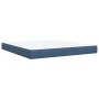 Cama box spring con colchón terciopelo azul oscuro 180x200 cm