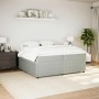 Cama box spring con colchón terciopelo gris claro 200x200 cm en Camas y somieres | Comprar online en Foro24