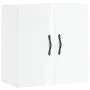 Armario pared madera contrachapada blanco brillo 60x31x60 cm de vidaXL, Taquillas y armarios de almacenamiento - Ref: Foro24-...
