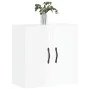 Armario pared madera contrachapada blanco brillo 60x31x60 cm de vidaXL, Taquillas y armarios de almacenamiento - Ref: Foro24-...