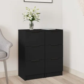 Black plywood sideboard 30x30x70 cm by vidaXL, Sideboards - Ref: Foro24-811154, Price: 103,19 €, Discount: %