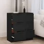 Aparador de madera contrachapada negro 30x30x70 cm de vidaXL, Aparadores - Ref: Foro24-811154, Precio: 103,16 €, Descuento: %