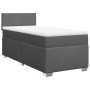 Cama box spring con colchón tela gris oscuro 80x200 cm en Camas y somieres | Comprar online en Foro24