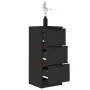 Aparador de madera contrachapada negro 30x30x70 cm de vidaXL, Aparadores - Ref: Foro24-811154, Precio: 103,16 €, Descuento: %