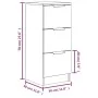 Sideboard aus schwarzem Sperrholz 30x30x70 cm von vidaXL, Sideboards - Ref: Foro24-811154, Preis: 103,19 €, Rabatt: %